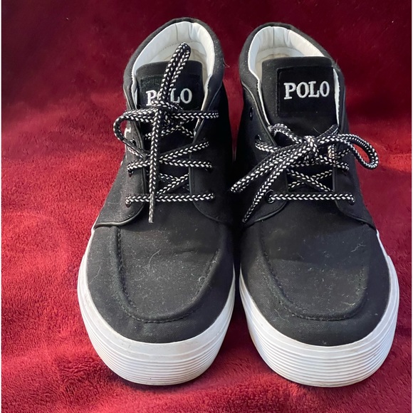 Polo Ralph Lauren Other - Black&White mid top polo shoes size 11.5